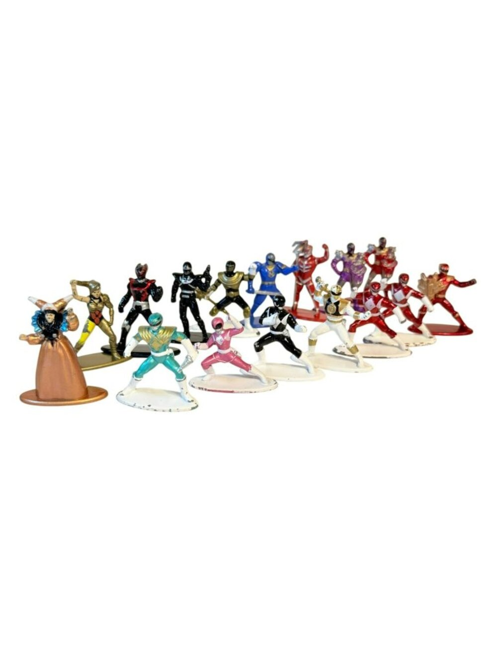 Jada Toys Power Rangers Nano Metalfigs Diecast Lot Of 16 Figurines 2018